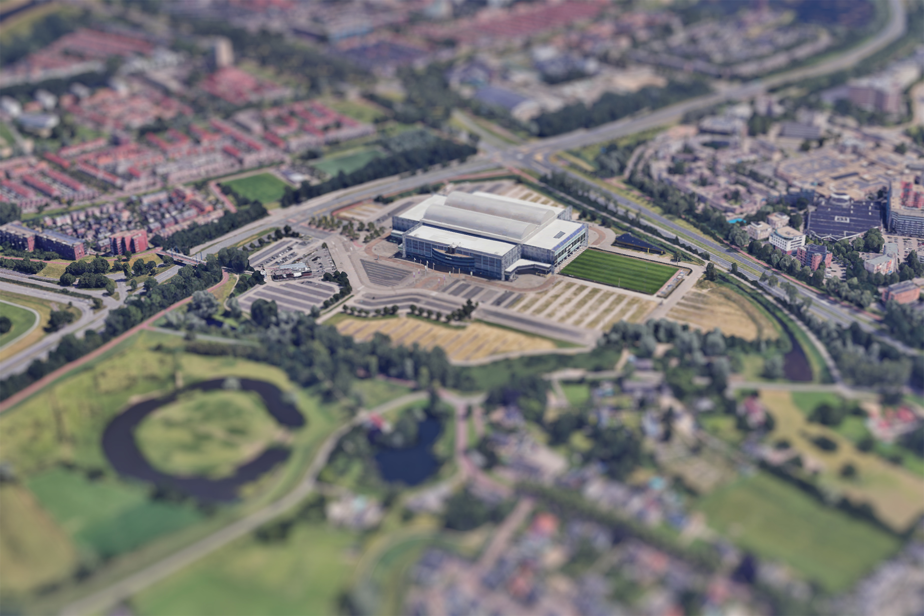 Gelredome Arnhem vanuit de lucht